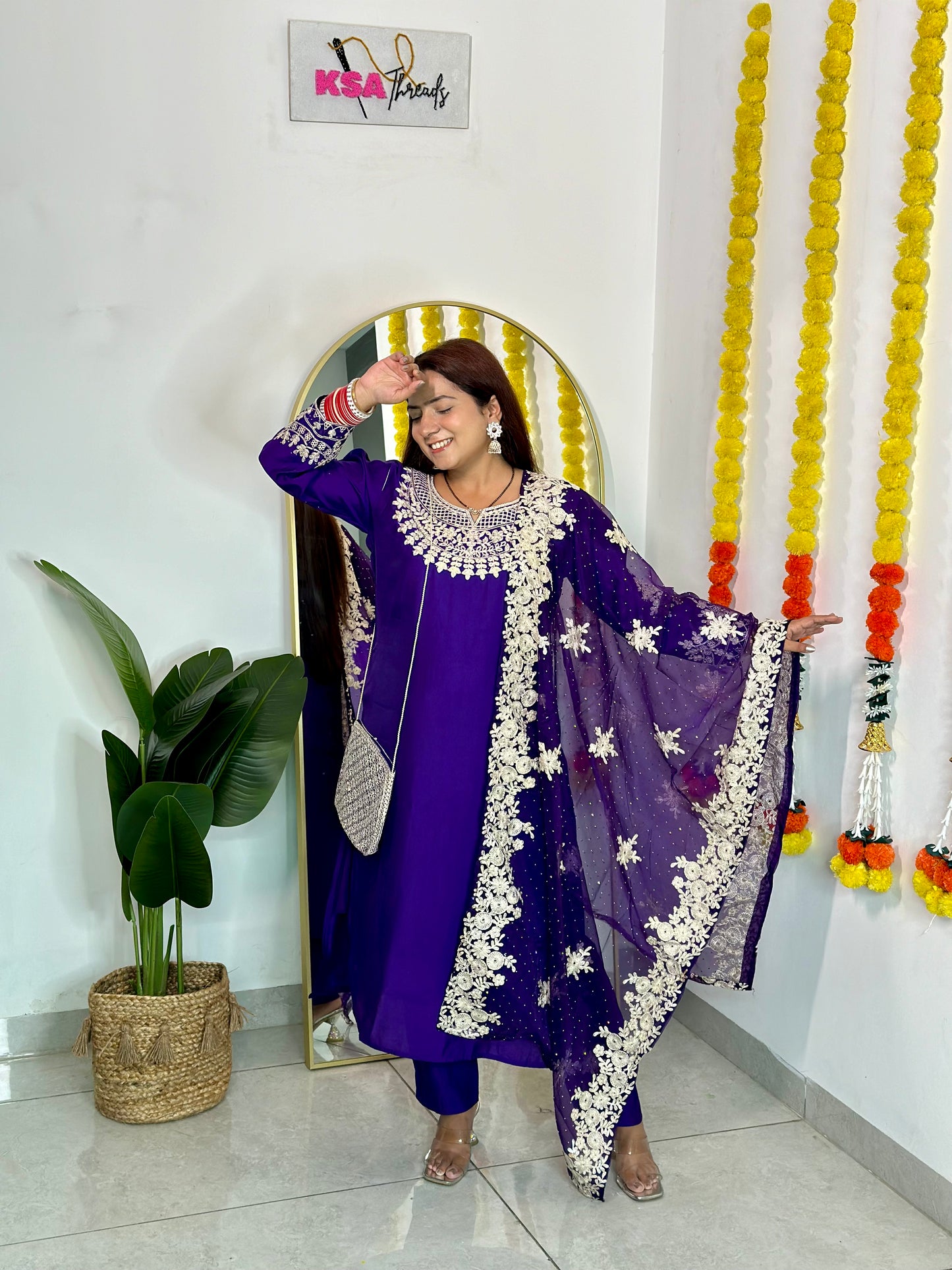 Festive Pant Suit w/ Dupatta