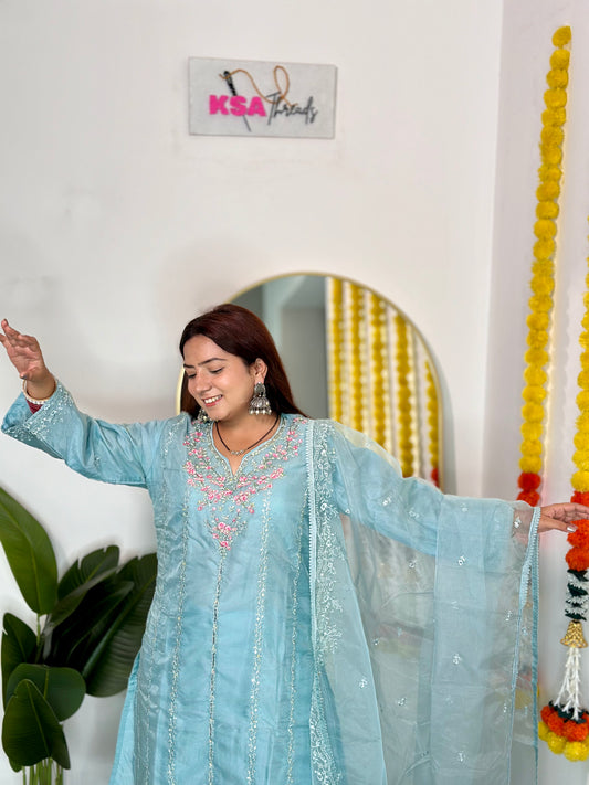 Pakistani Pastel Suit w/Dupatta