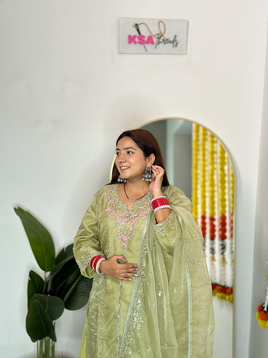 Pakistani Pastel Suit w/Dupatta