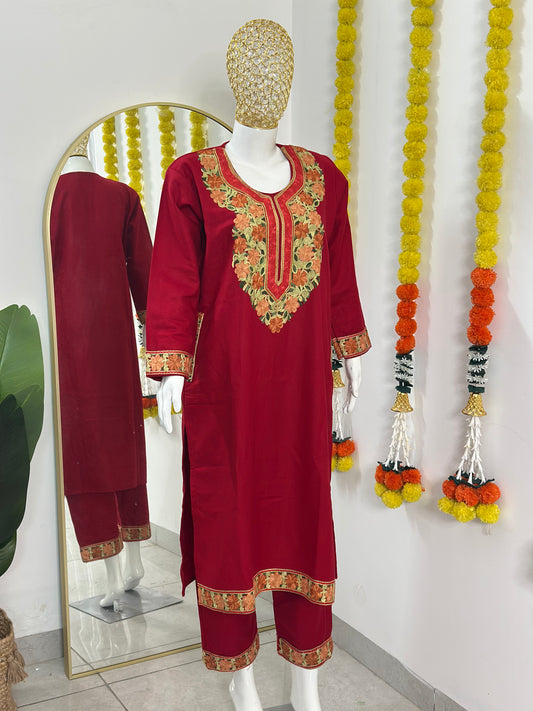 Kashmiri Pheran Co-ord Set